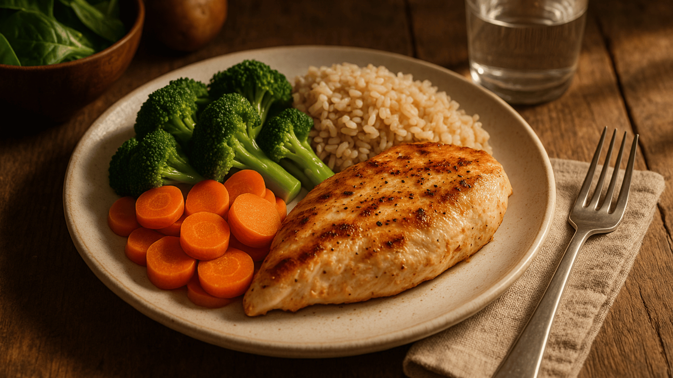 Colorful healthy meal with vegetables, grains, and protein representing nutrition and health benefits in 2025.